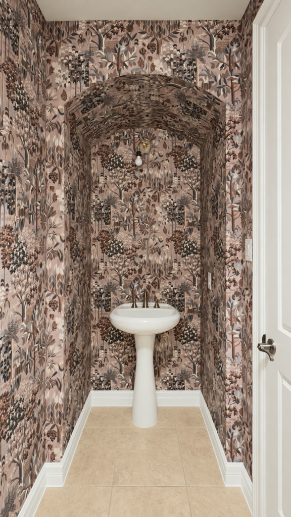 Making the “Impossible” Match: Botanical Wallpaper Around an Arch