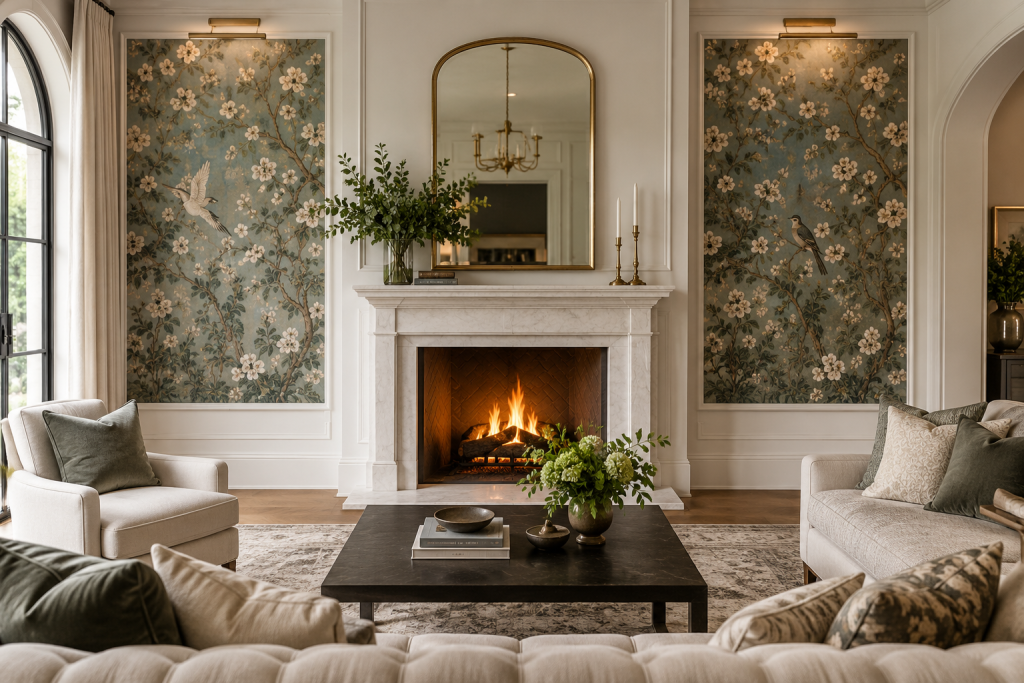 Featured Walls wallpaper design inspiration for a Houston home