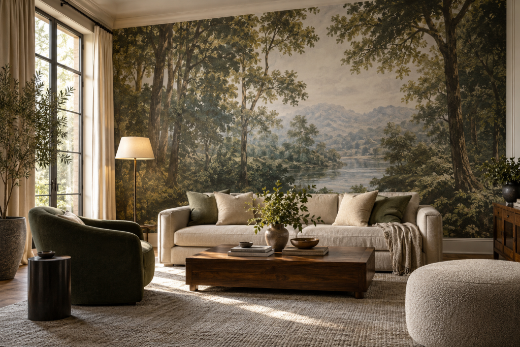 Murals wallpaper design inspiration for a Houston home