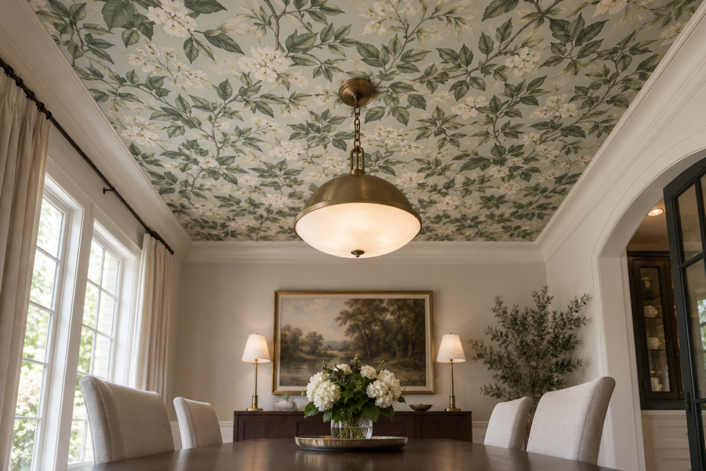 Overhead Covering wallpaper design inspiration for a Houston home